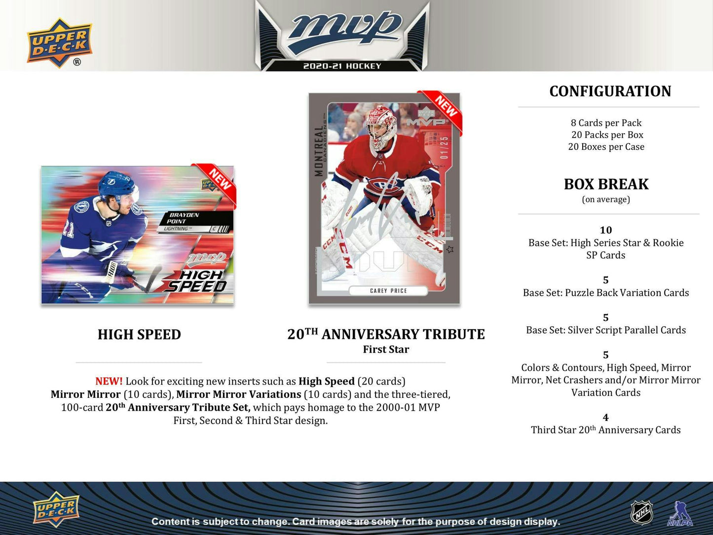 2020-21 Upper Deck MVP Hockey Hobby Box