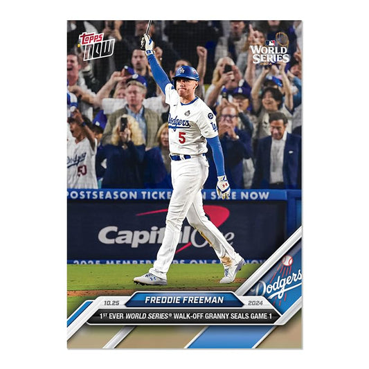 2024 Topps Now Freddie Freeman World Series Walk-Off Grand Slam 10.25.24 #866