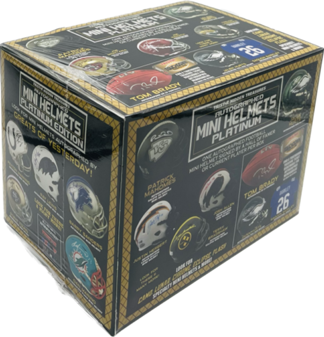 2023 TriStar Hidden Treasures Autographed Mini Football Helmet, Platinum Hobby Box (Sealed Box)