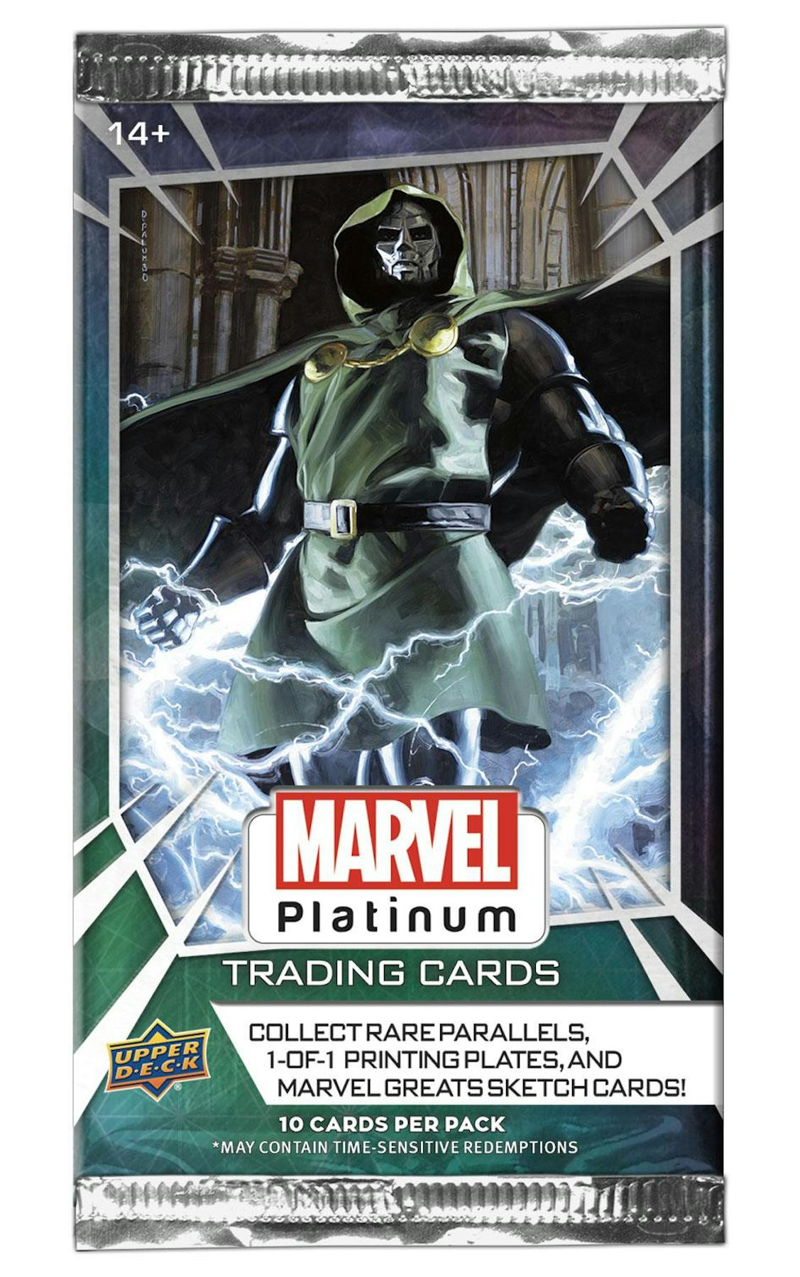 Tarjetas coleccionables Marvel Platinum de Upper Deck 2024, caja de pasatiempos