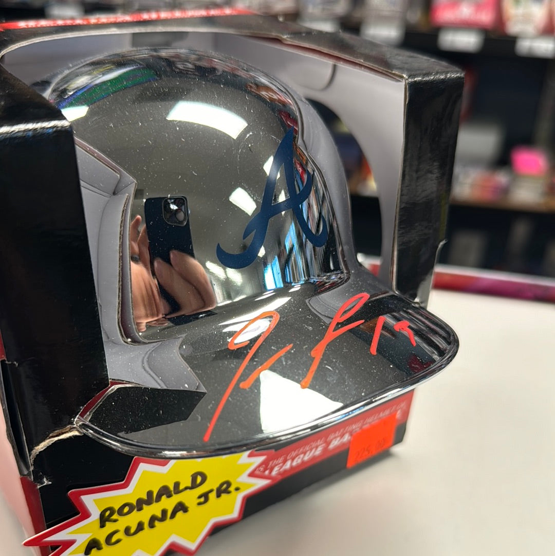 Ronald Acuña Jr. Autographed Atlanta Braves Mini Helmet w/ Beckett COA