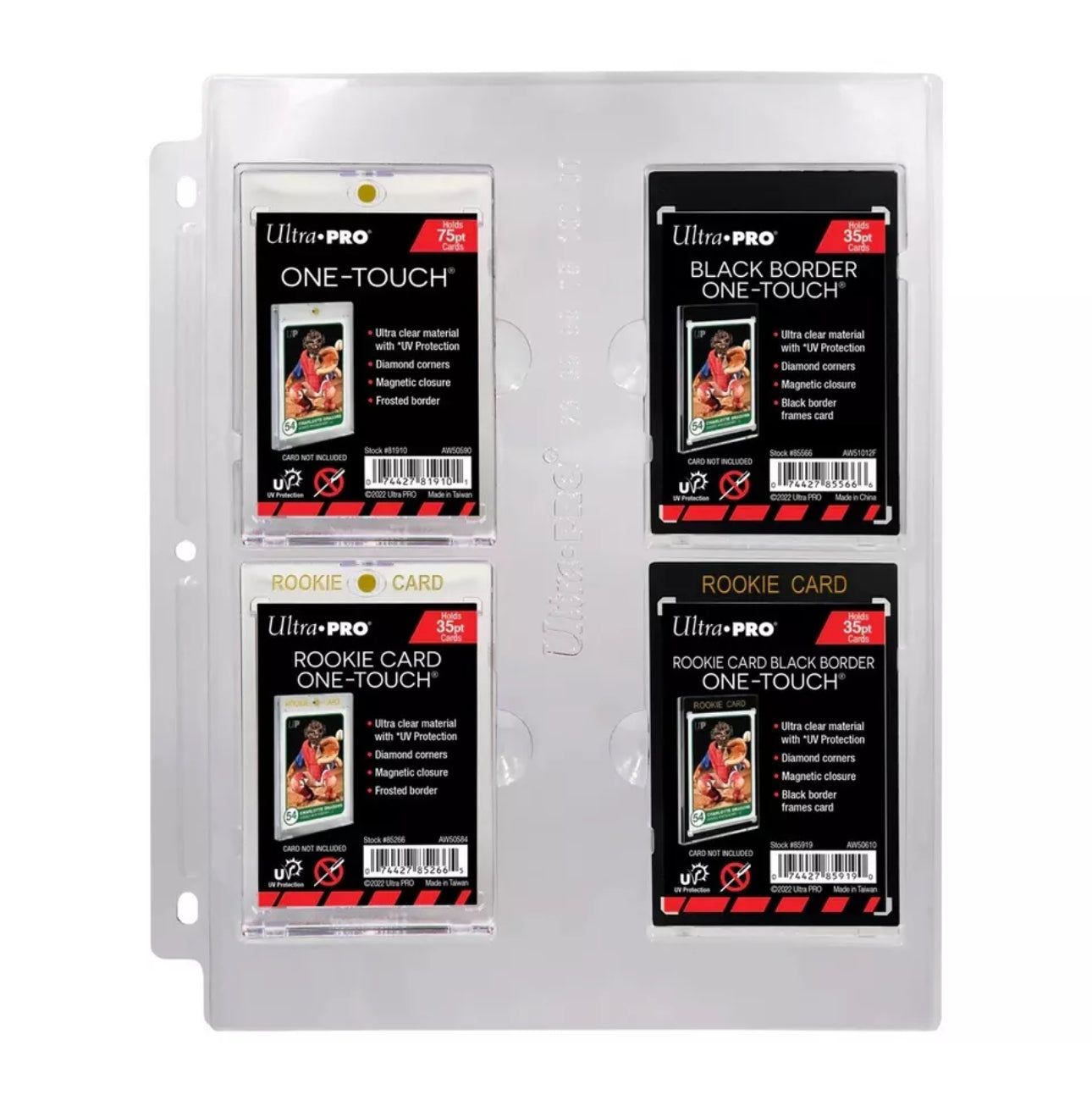 Ultra Pro Page For One-Touch Card Holders | Rigid Design | Lock-In Tabs, Single Page
