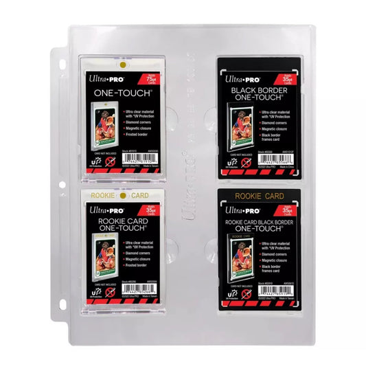 Ultra Pro Page For One-Touch Card Holders | Rigid Design | Lock-In Tabs, Single Page