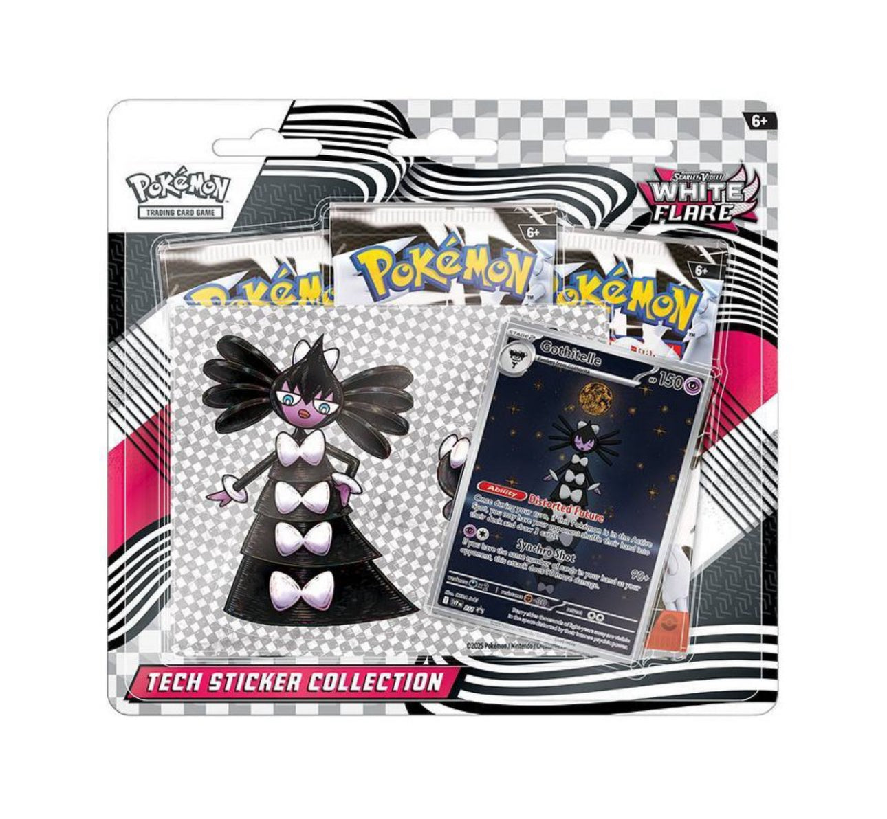 Pokemon Scarlet & Violet SV10.5 White Flare Tech Sticker 3-Pack Blister