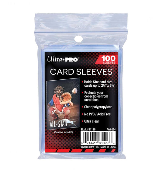 Ultra Pro Standard Soft Sleeves for Trading Cards, 100ct Pack
