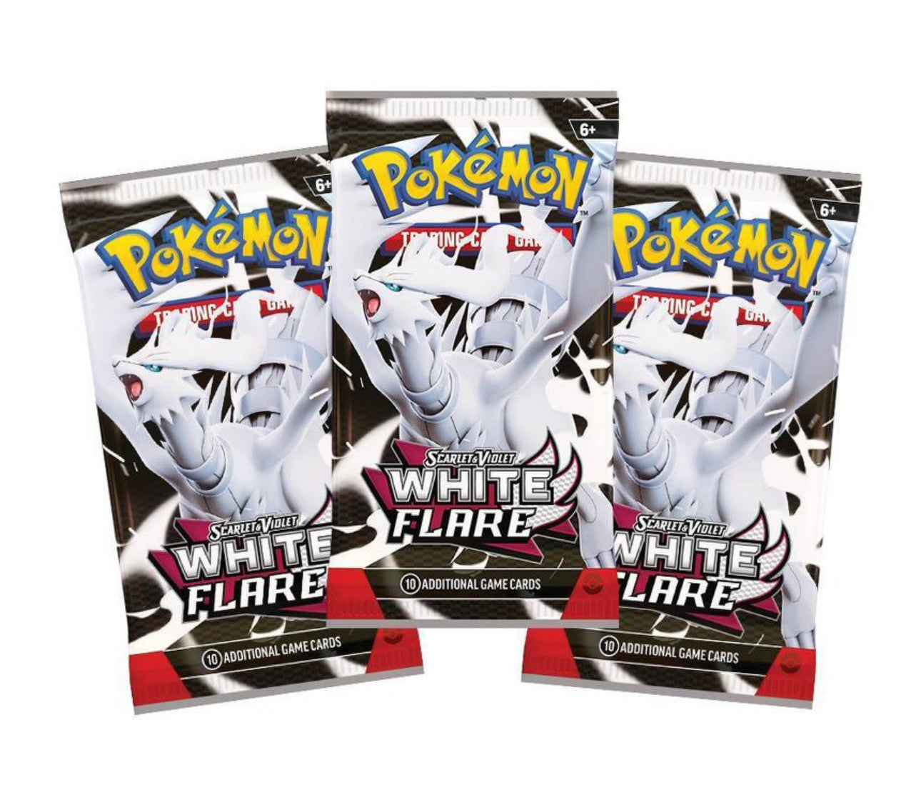 Pokemon Scarlet & Violet SV10.5 White Flare Tech Sticker 3-Pack Blister