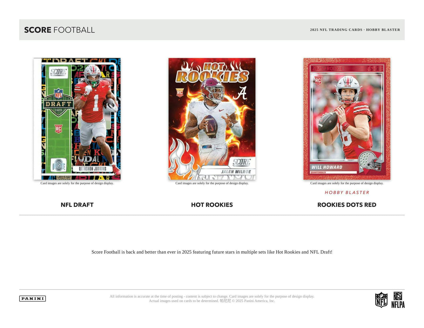 2025 Panini Score Football 6-Pack Hobby Blaster Box