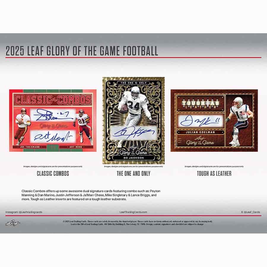 2025 Leaf Glory of the Game Football Hobby Box (8/20)