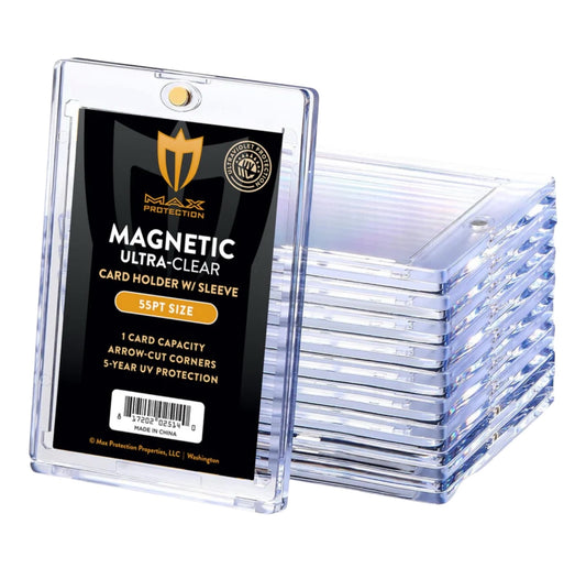 Max Pro Ultra Clear Magnetic Card Holder 55pt, 1-Count