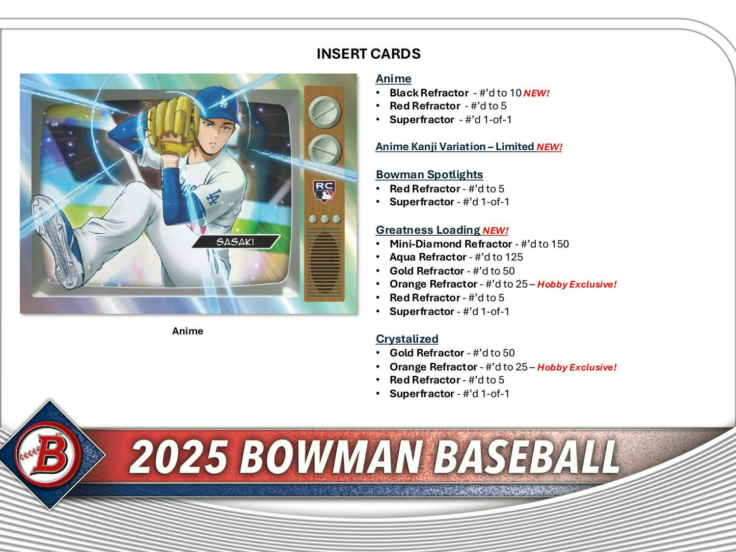 2025 Bowman Baseball Hobby Pack (5/7)