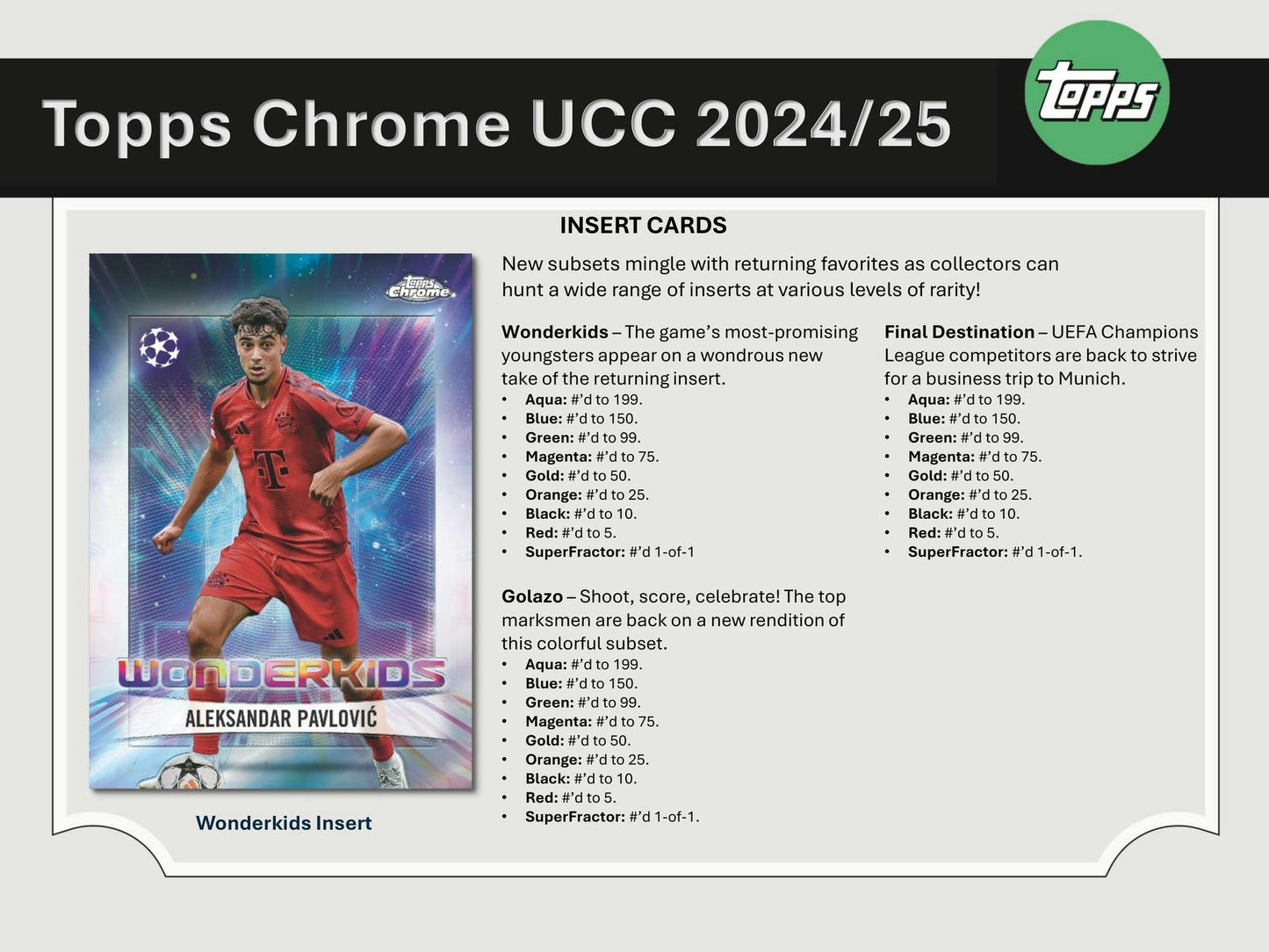 2024-25 Topps Chrome UEFA Club Competitions Soccer Hobby Jumbo Box (5/15)