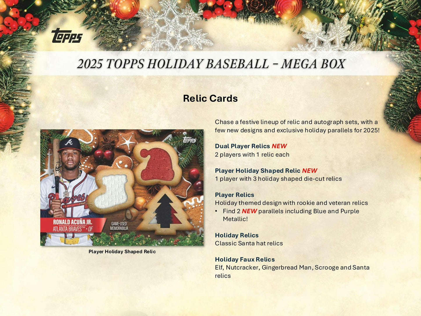 2025 Topps Holiday Baseball 20-Box Mega Box Case (10/22)
