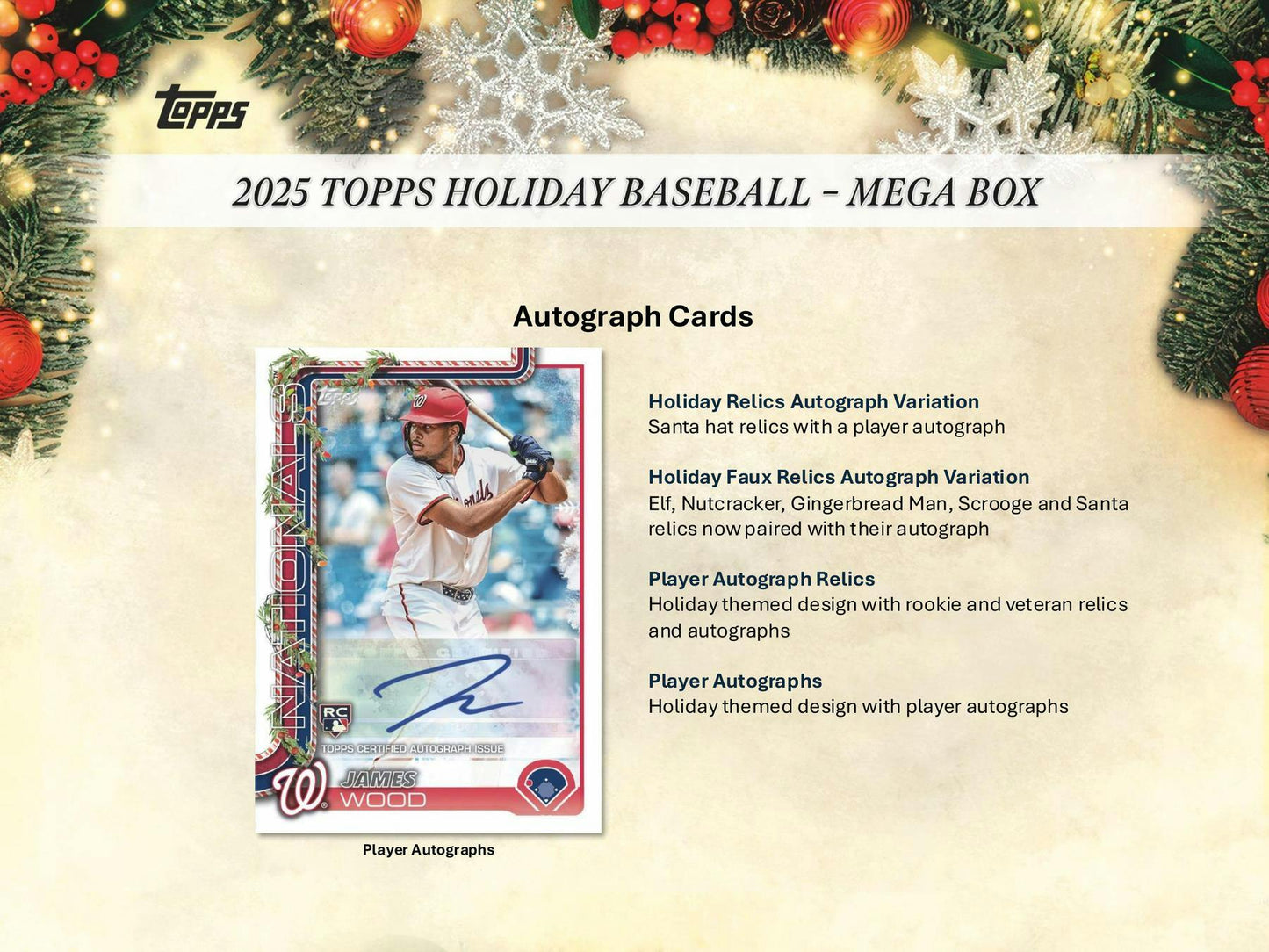 2025 Topps Holiday Baseball 20-Box Mega Box Case (10/22)