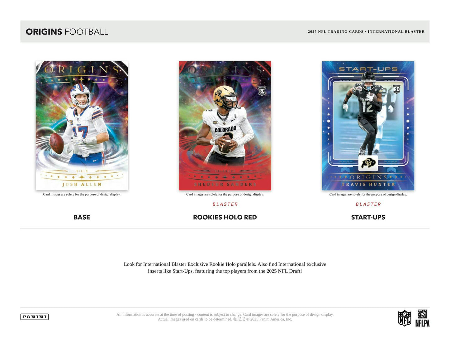 2025 Panini Origins Football International 6-Pack Blaster Box (9/5)