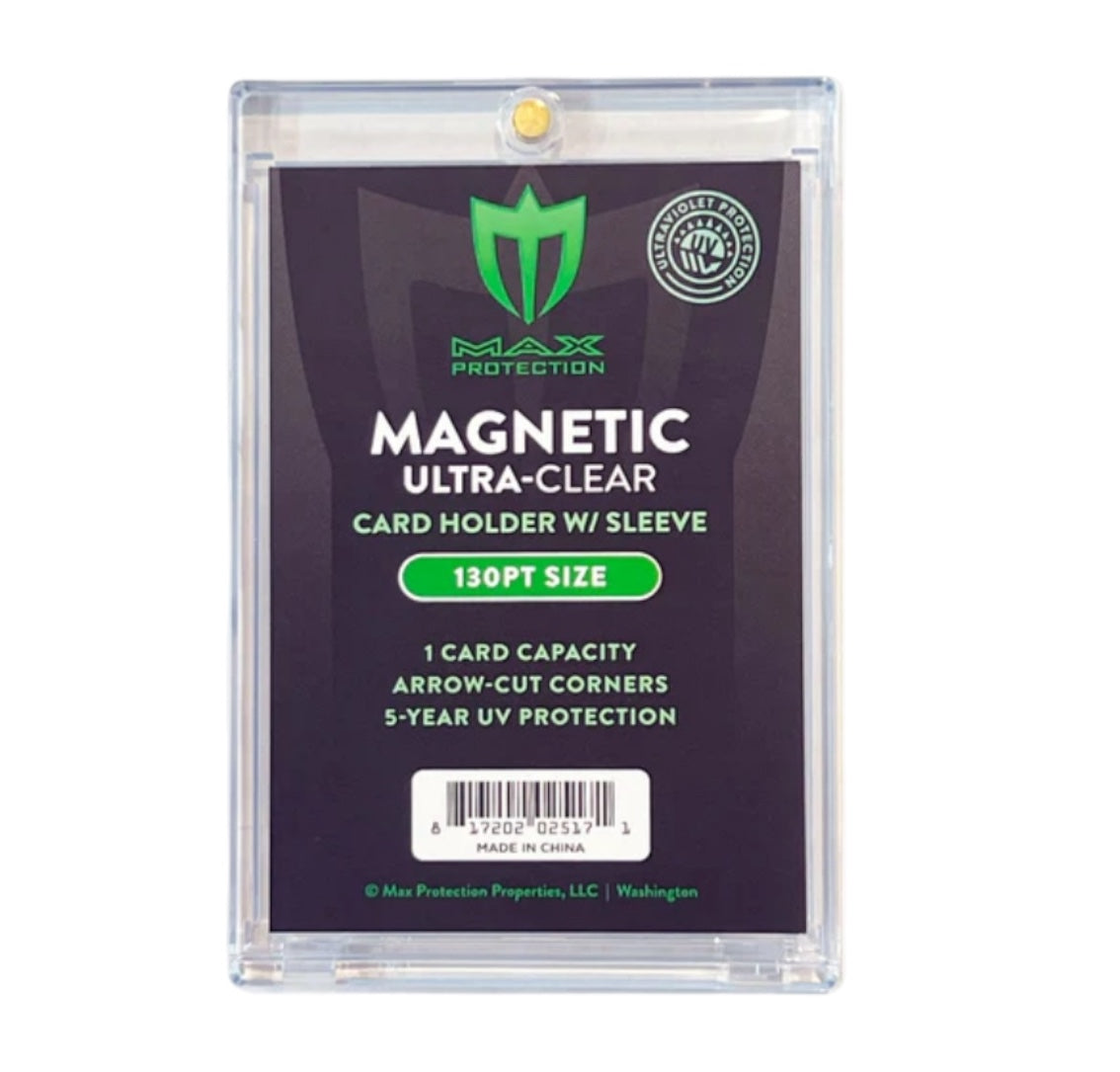 Max Protection Ultra Clear Magnetic Card Holder, 130pt Cards