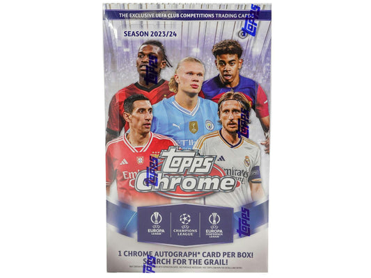 2023-24 Topps Chrome UEFA Club Competitions Soccer Hobby Pack