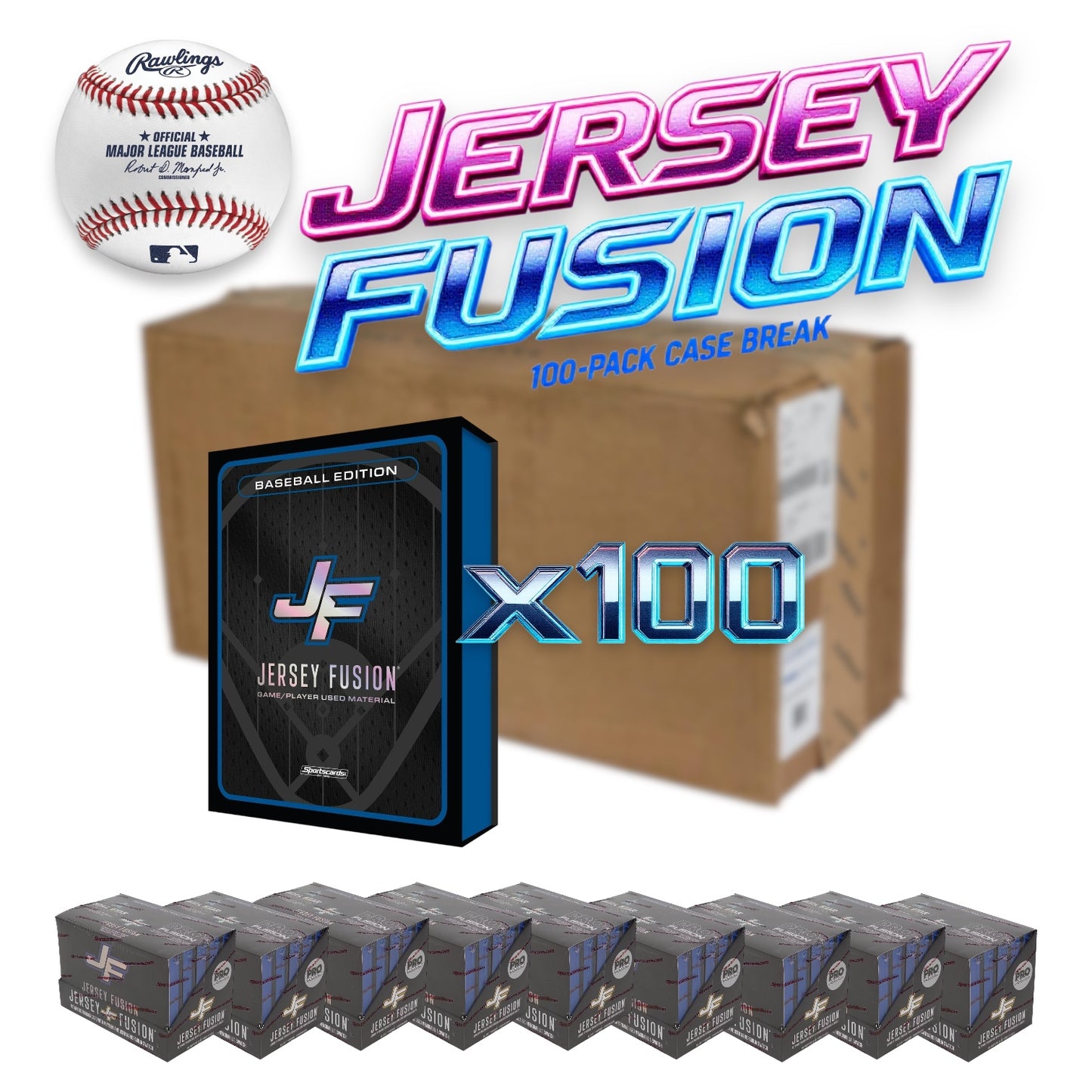 2024 Jersey Fusion Baseball Series 2 Hobby 100-Pack Case Break (Single Spot 1-100)