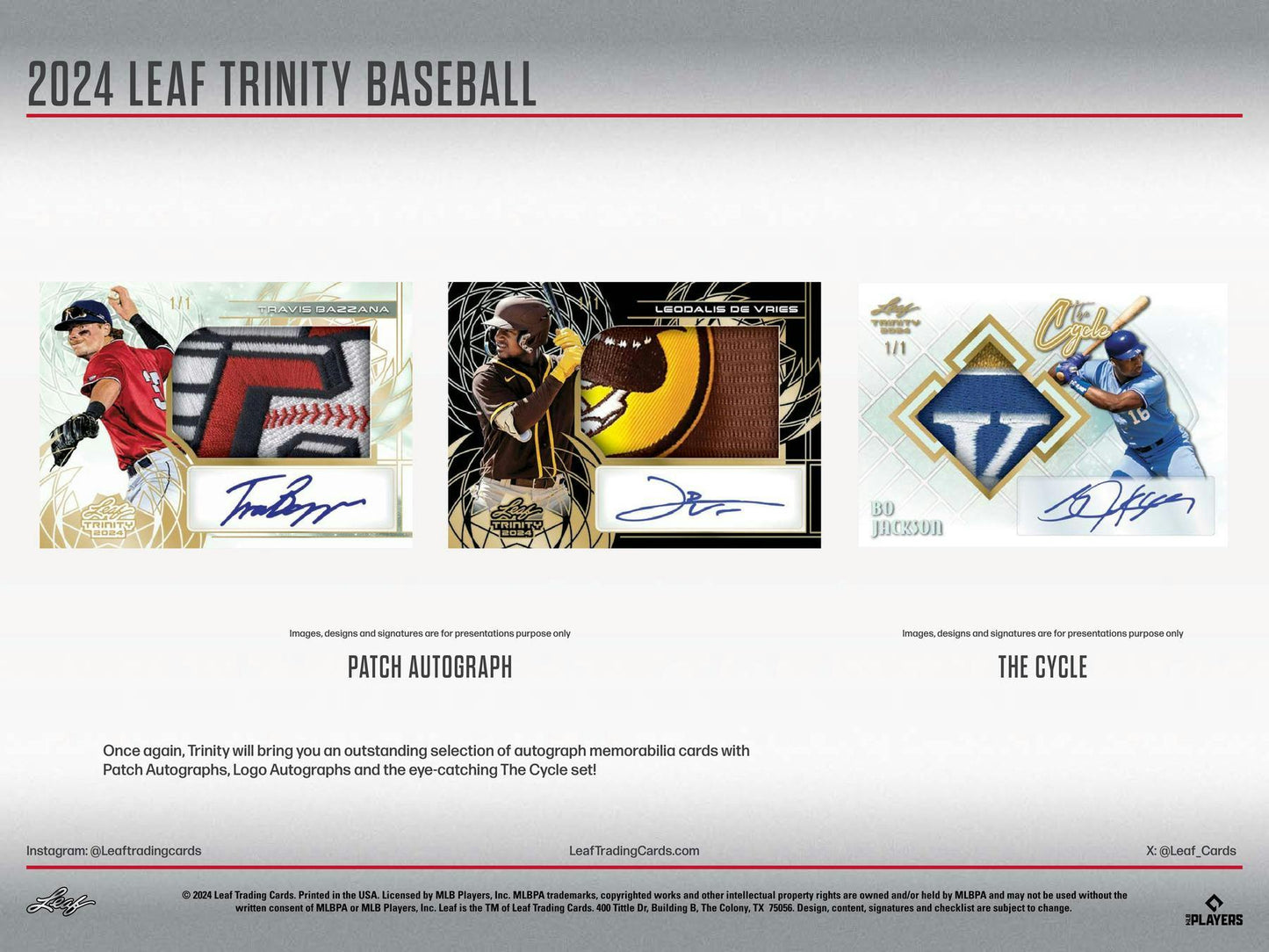 2024 Leaf Trinity Baseball Hobby Box (9/19)