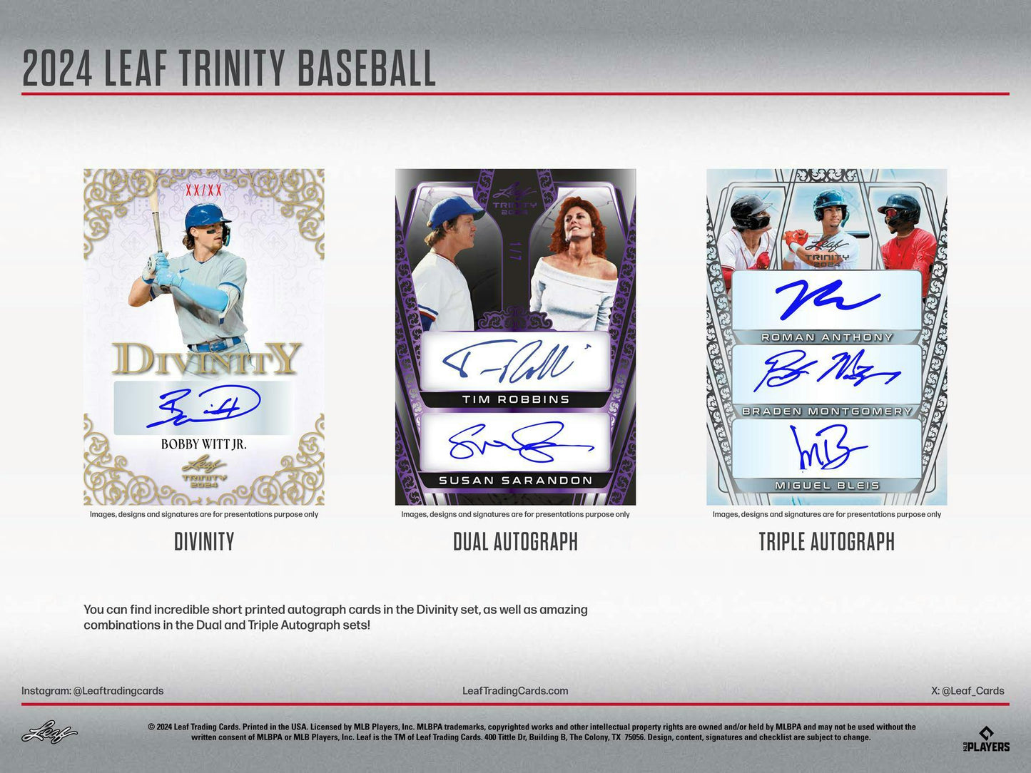2024 Leaf Trinity Baseball Hobby Box (9/19)