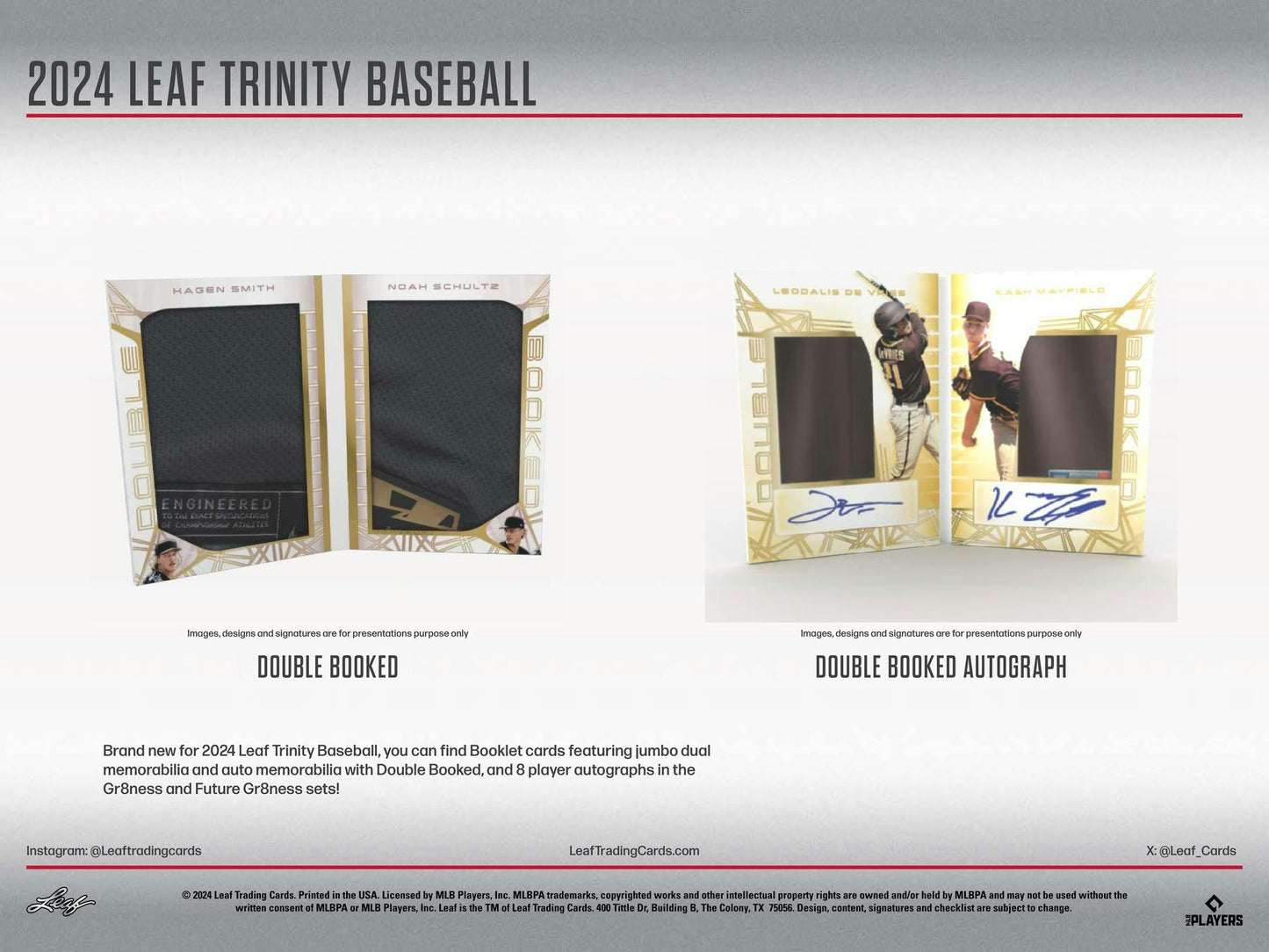 2024 Leaf Trinity Baseball Hobby Box (9/19)