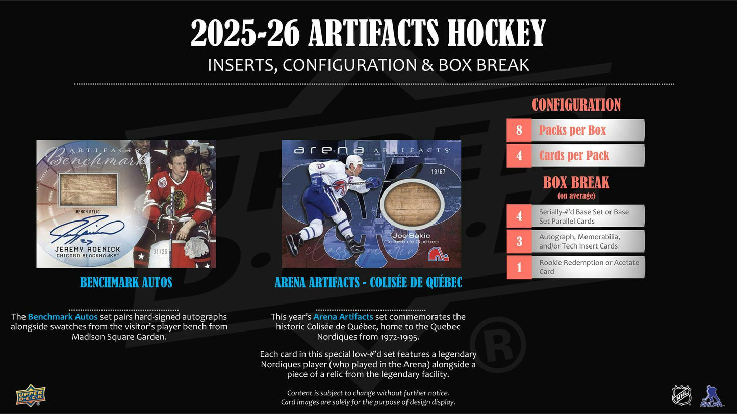 2025-26 Upper Deck Artifacts Hockey Hobby Box