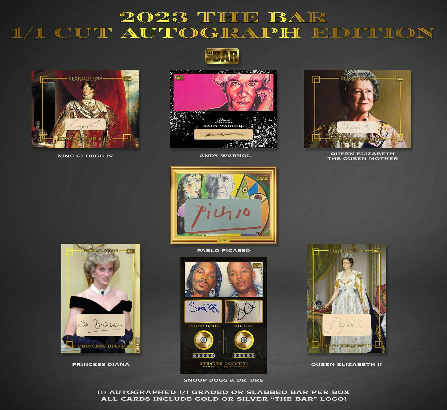 2023 Keepsake The Bar 1/1 Cut Autograph Edition #BAR47 Andy Warhol Auto – BGS 9.5 Slabbed (5x7 Silver Bar Artwork)