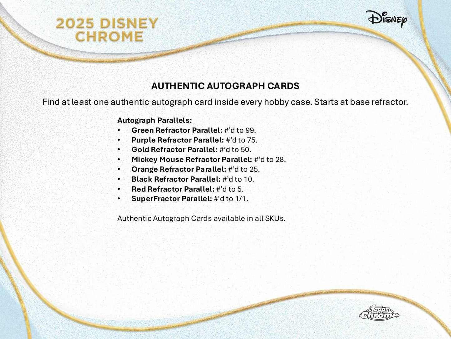 2025 Topps Disney Chrome Hobby Box