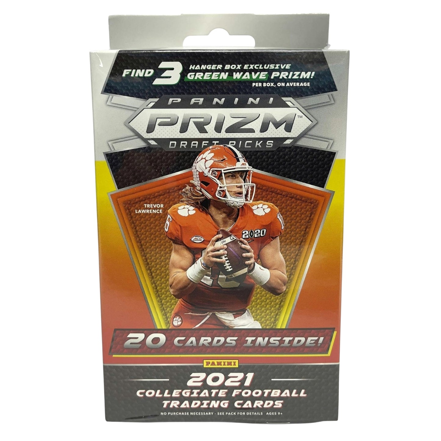 2021 Panini Prizm Draft Picks Football Hanger Box (20 Card) (Green Wave Prizms)