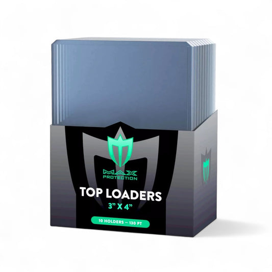 Max Protection 130pt Thick Top Loaders 3x4, 10ct Pack