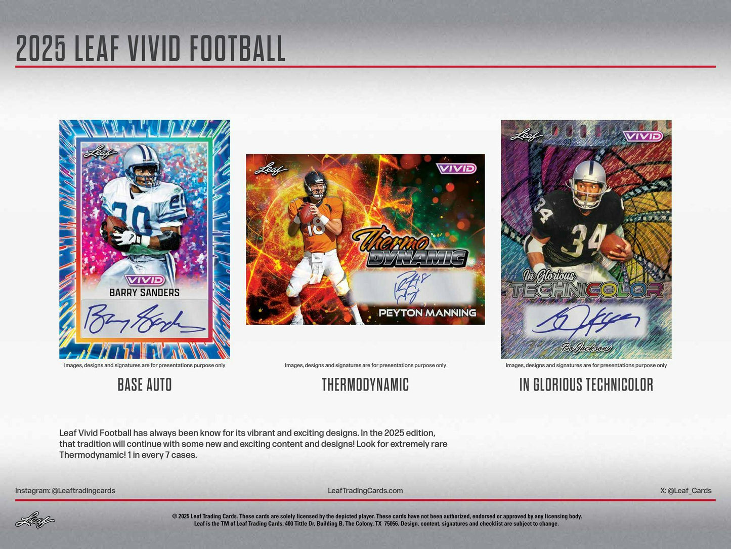 2025 Leaf Vivid Football Jumbo Box (10/1)