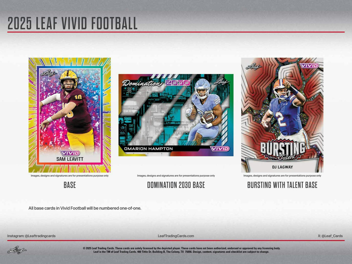 2025 Leaf Vivid Football Jumbo Box (10/1)