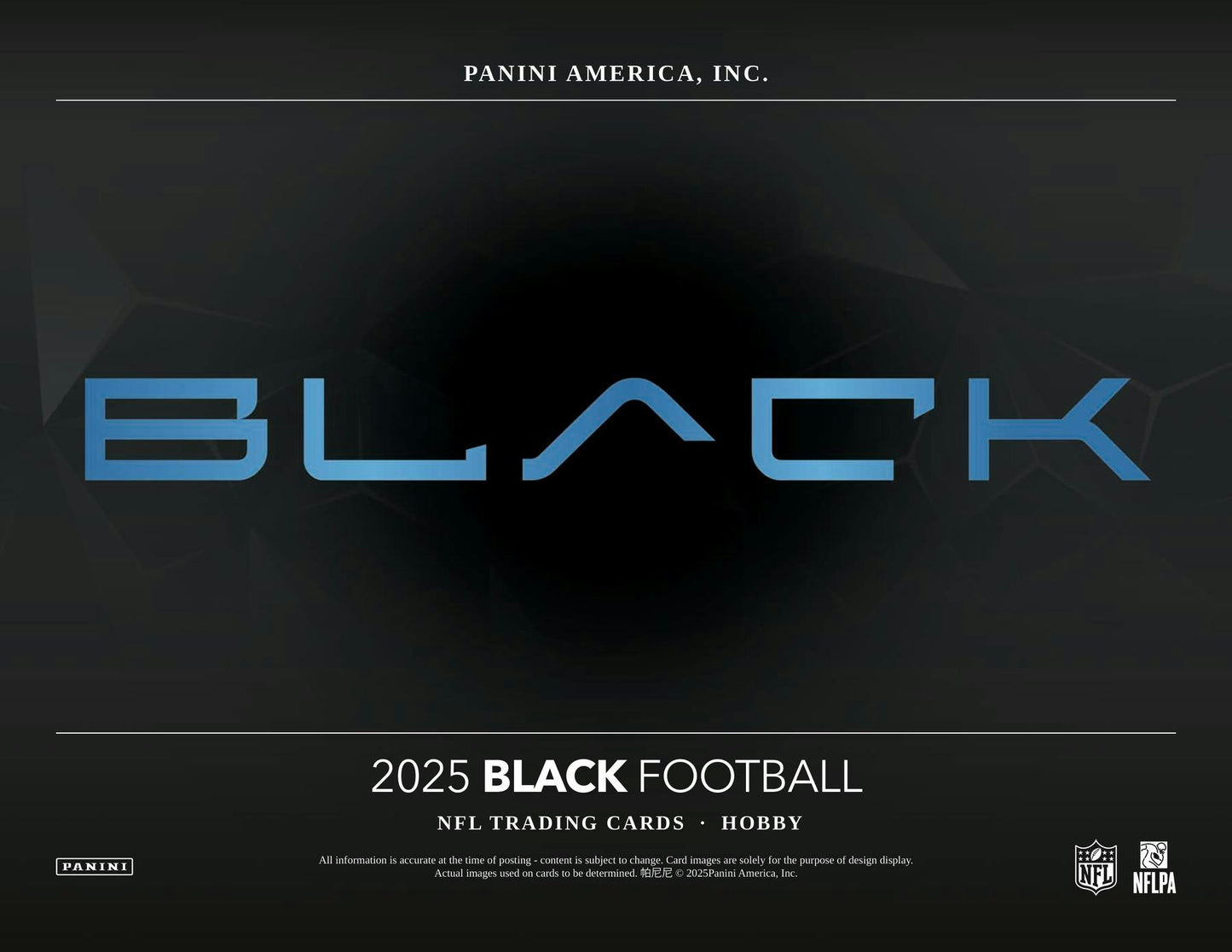 2025 Panini Black Football Hobby Box (Presell 10/8)