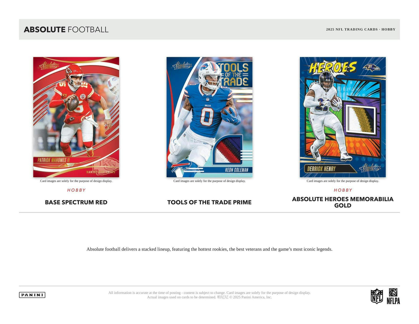 2025 Panini Absolute Football Hobby Box (Presell 10/31)
