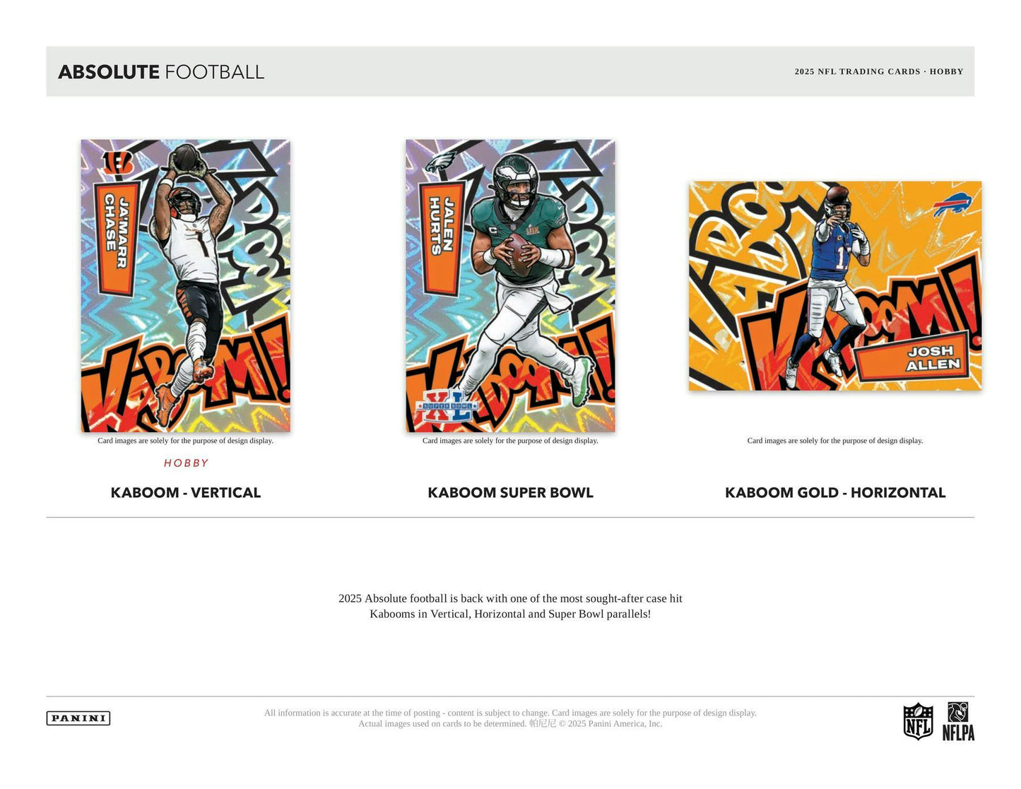 2025 Panini Absolute Football Hobby Box (Presell 10/31)