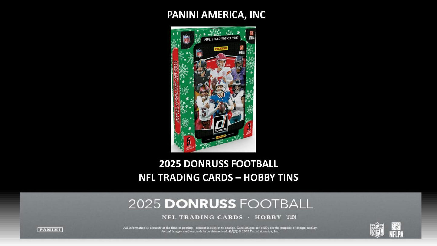 2025 Panini Donruss Football Winter Holiday Boxed Tin (Presell 10/10)