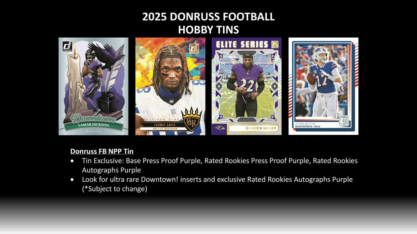 2025 Panini Donruss Football Winter Holiday Boxed Tin (Presell 10/10)