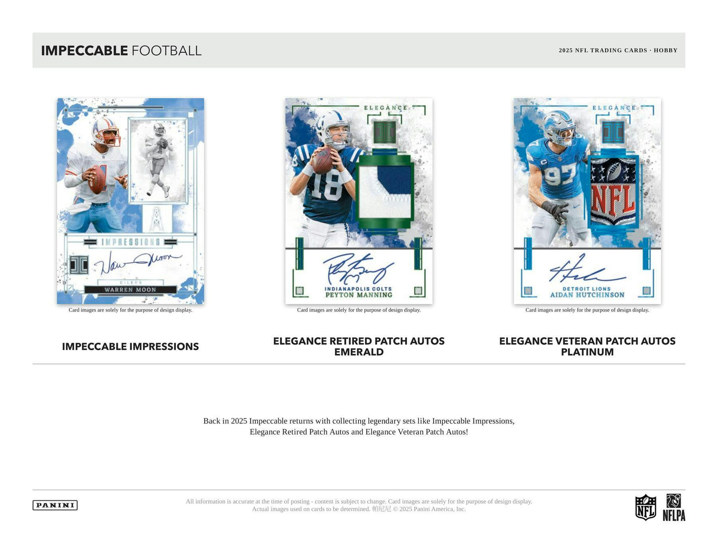 2025 Panini Impeccable Football Hobby Box (Presell 10/15)