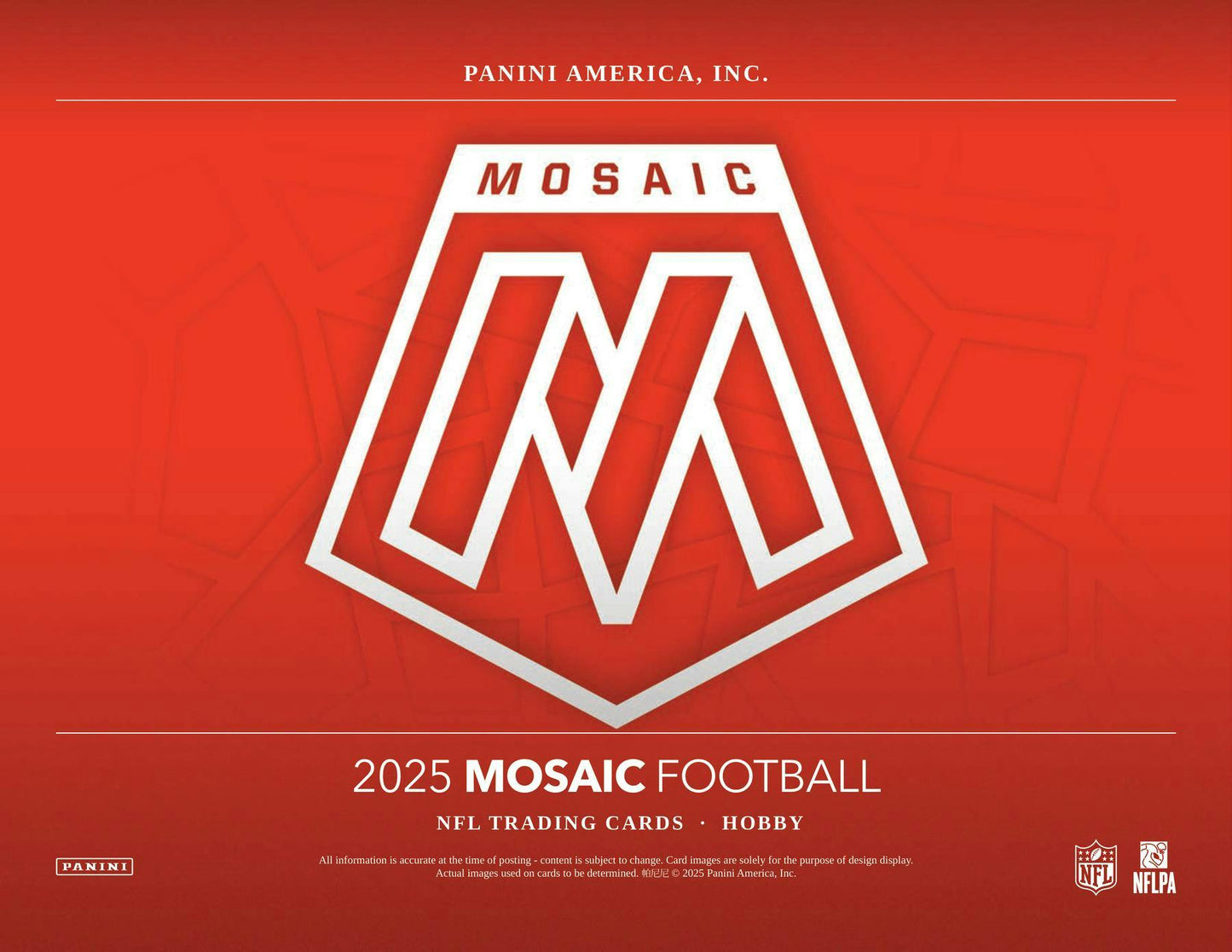 2025 Panini Mosaic Football Hobby Box (Presell 11/5)