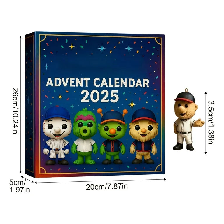 2D Baseball Advent Calendar 2025, Boys Advent Calendar Sports, Advents Calendar for Teen Boys, 24 Days Baseball Set for Baseballs Player Adult Men Teen Boys