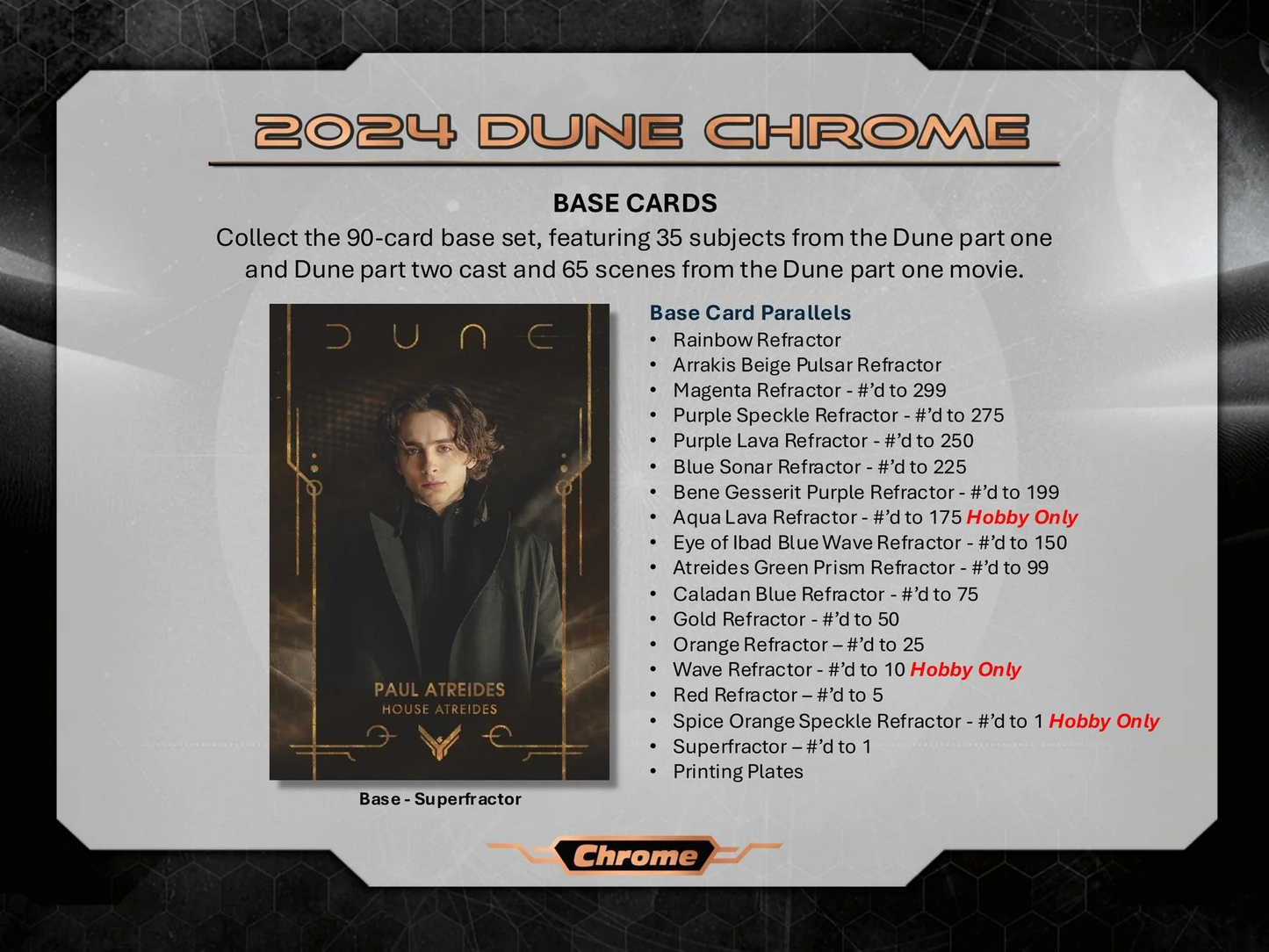 2024 Dune Chrome Hobby Box Case (10/10)