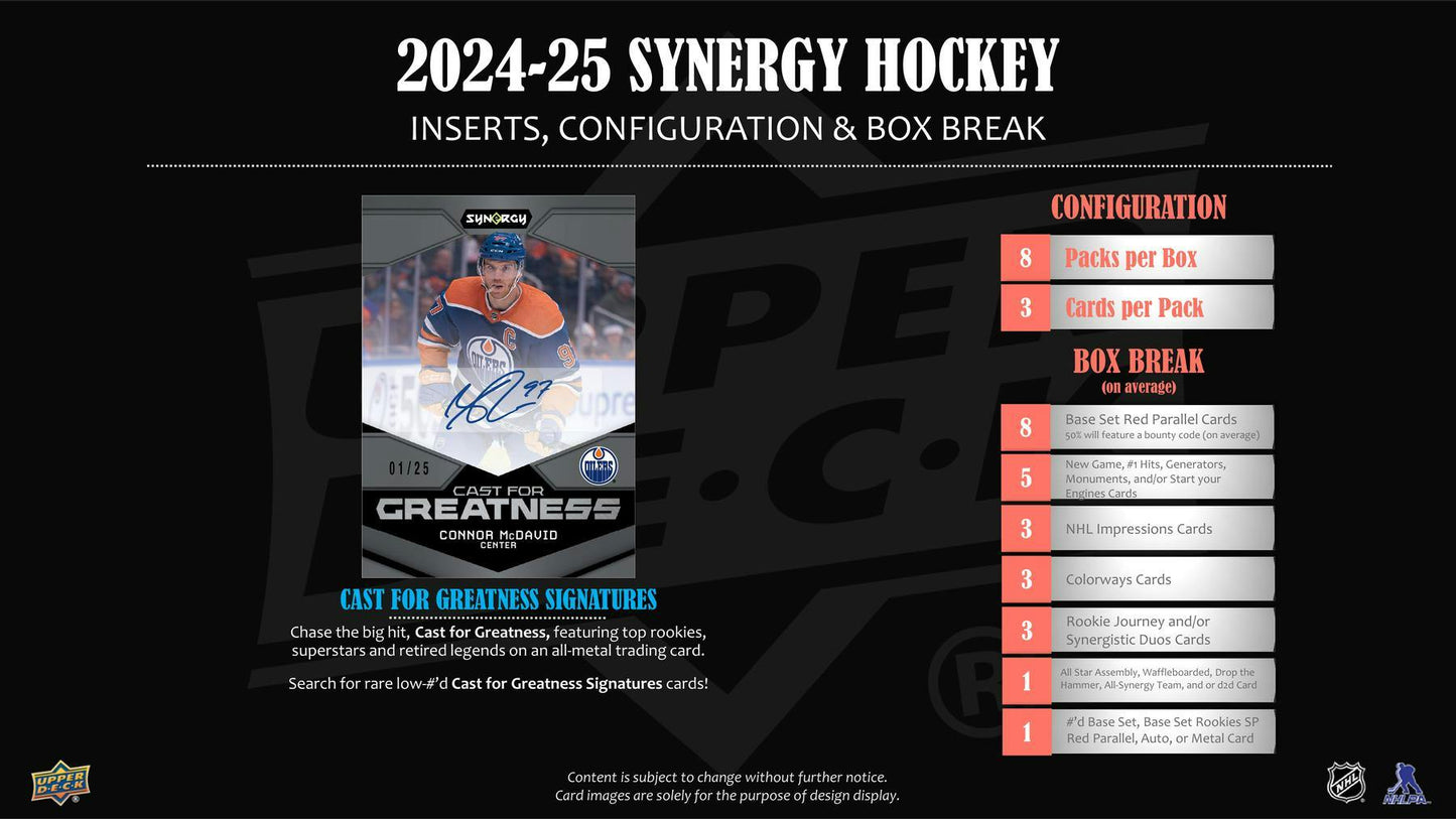2024-25 Upper Deck Synergy Hockey Hobby Box