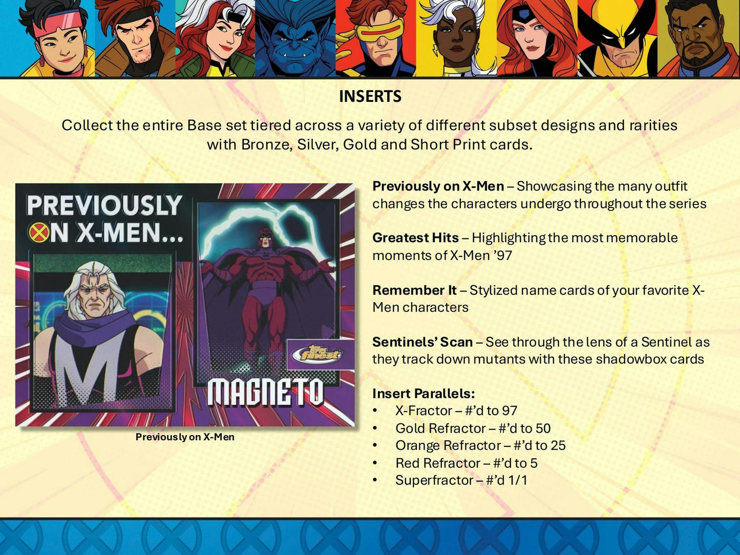 2025 Topps Finest X-Men '97 Hobby Pack