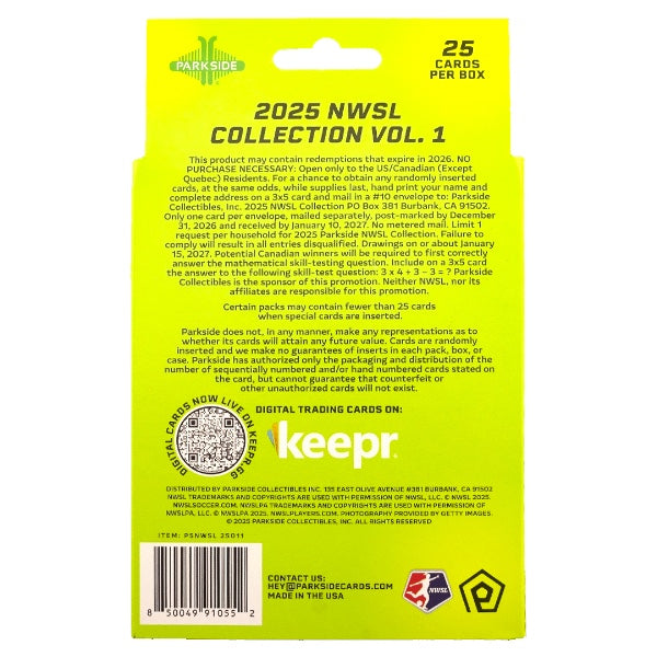 2025 Parkside National Women's Soccer League (NWSL) Hanger Box (6/25)