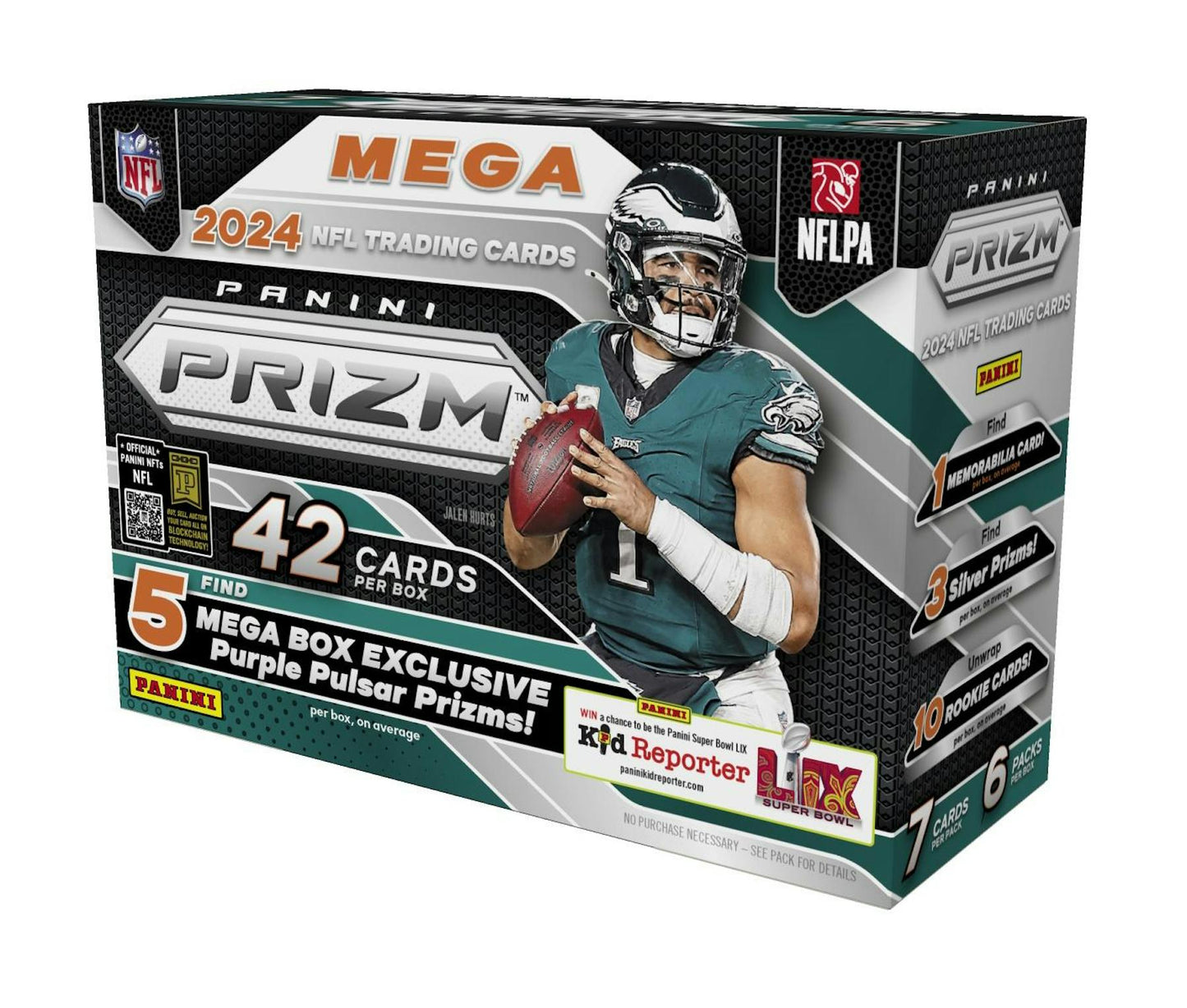 2024 Panini Prizm Football Hobby Mega Box (Purple Pulsar)