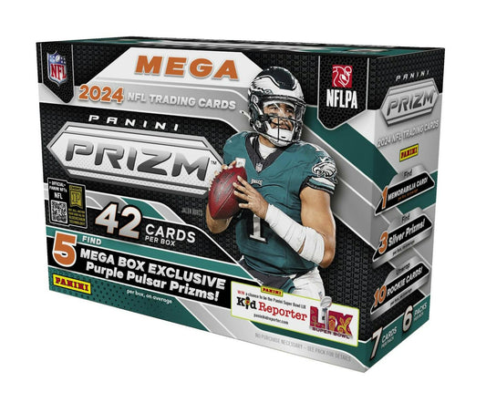 2024 Panini Prizm Football Hobby Mega Box (Purple Pulsar)