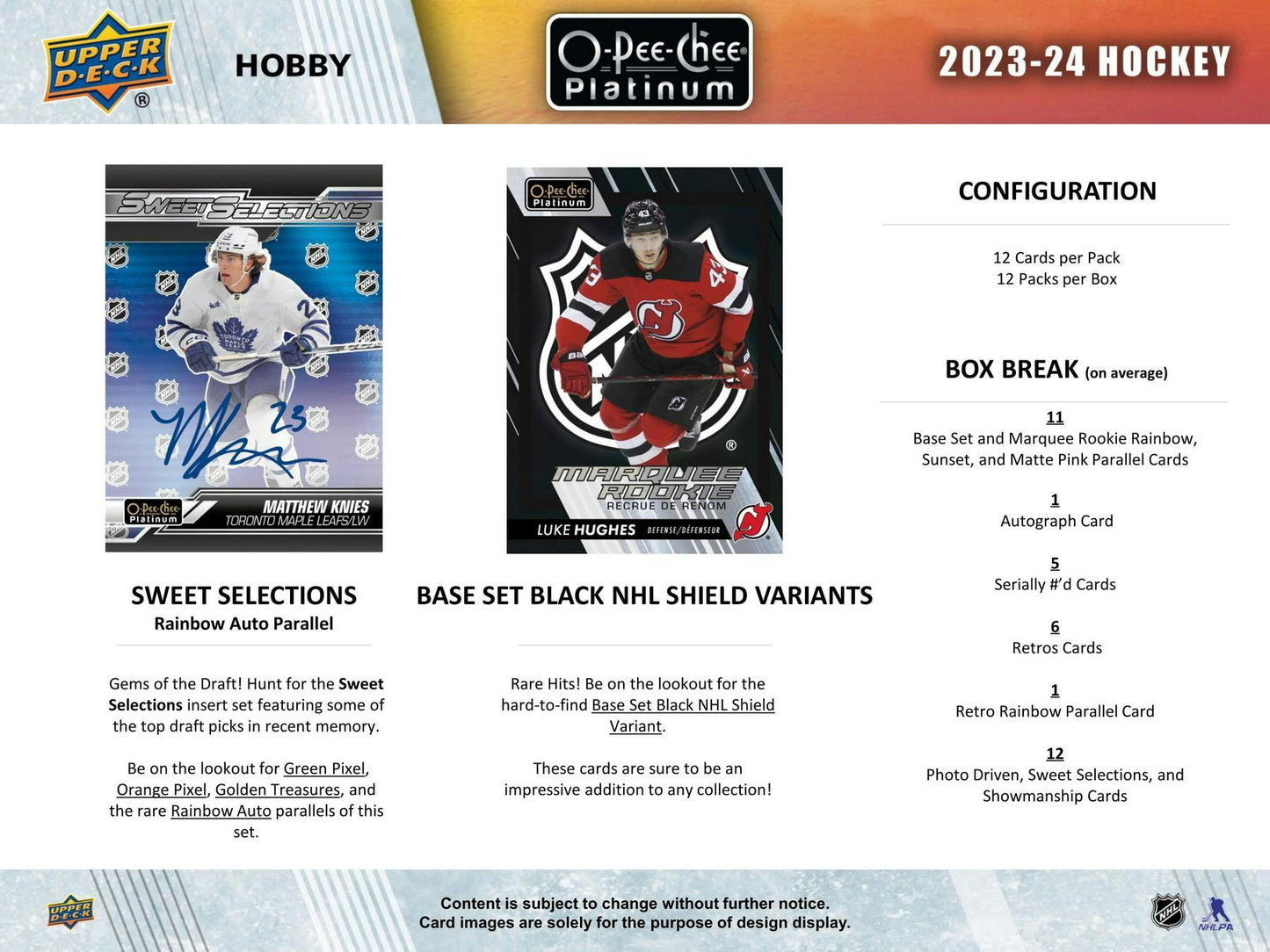 2023-24 Upper Deck O-Pee-Chee Platinum Hockey Hobby Pack