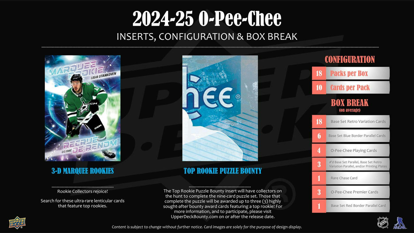 2024-25 Upper Deck O-Pee-Chee Hockey Hobby Pack