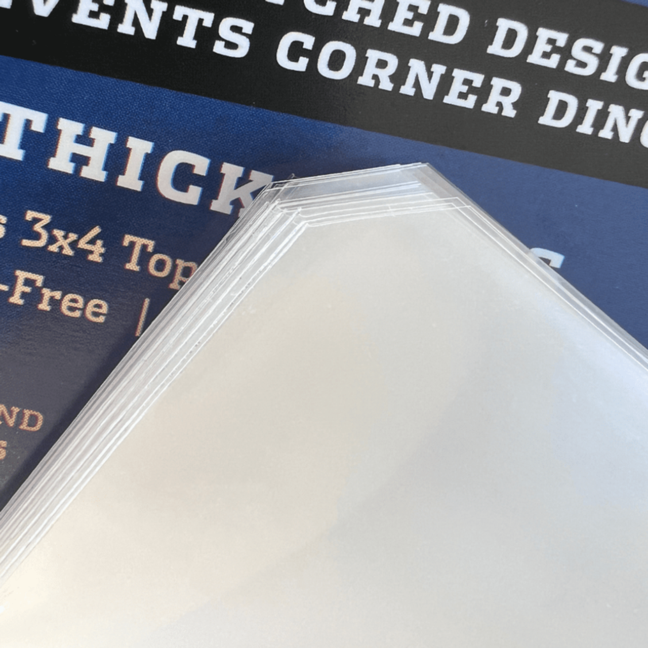 CBG Premium Easy Glide Notched Soft Sleeves for Thick Trading Cards, 100ct Pack
