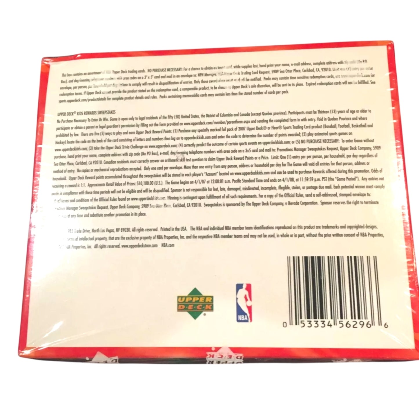 2007-08 Upper Deck Basketball 24-Pack Hobby Box (Factory Sealed)