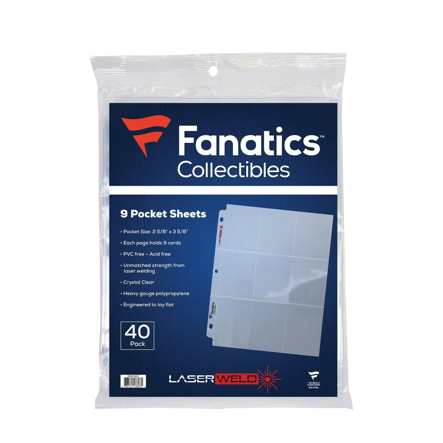 Fanatics 9 Pocket Page (40ct Pack)